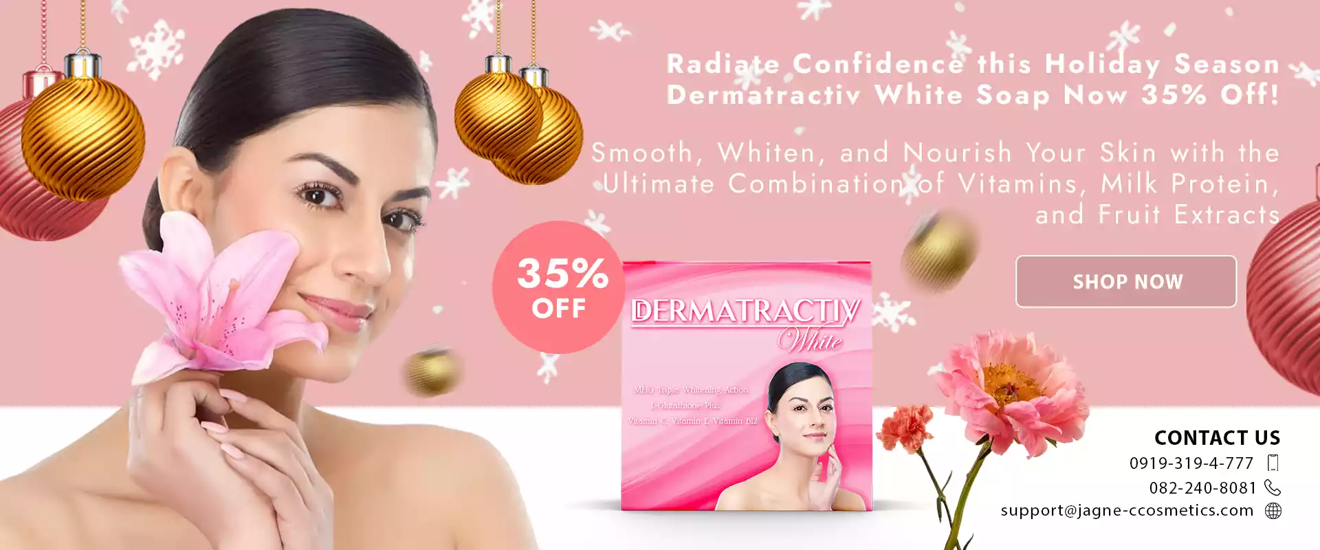 dermatractiv white soap christmas banner #5